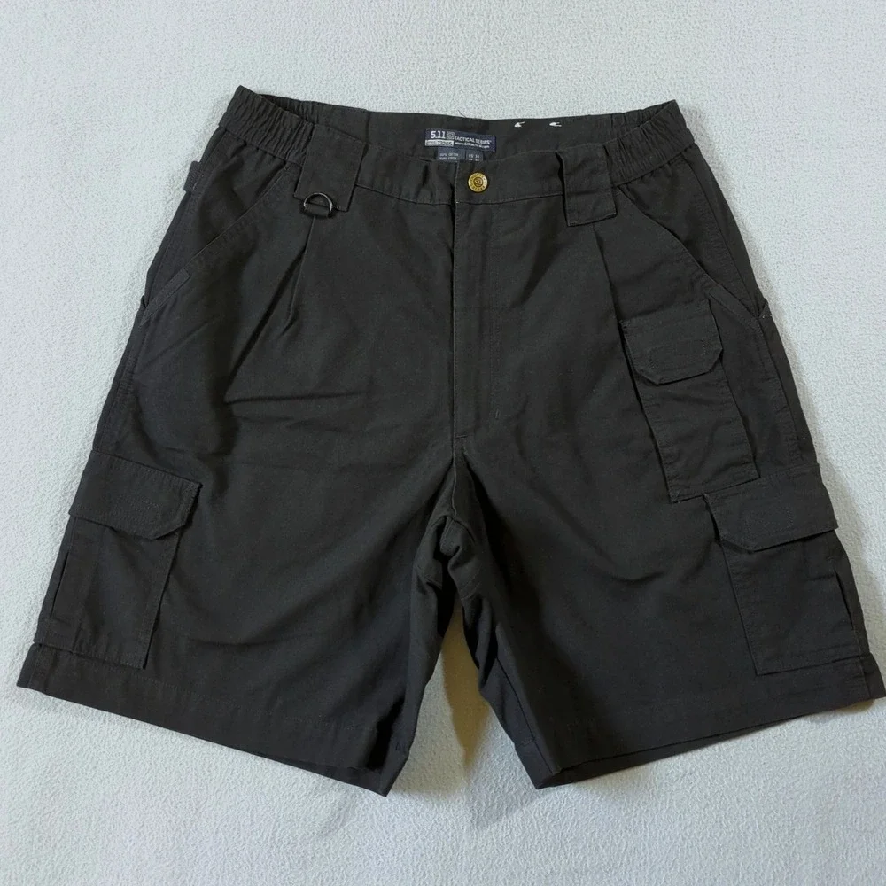 5.11 Tactical Series Cargo Shorts Mens 34 Black Cotton Canvas Utility 9